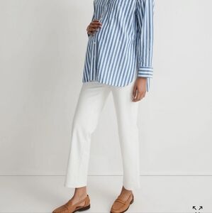 Maternity Over-the-Belly Perfect Vintage Straight Jean in Tile White